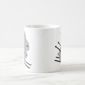 niedliches Skihäschen-Schneeskifahren Kaffeetasse (Mittel)