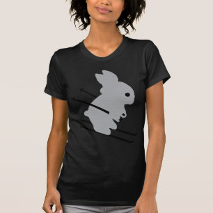 niedliches Skihäschen-Schneeskifahren T-Shirt