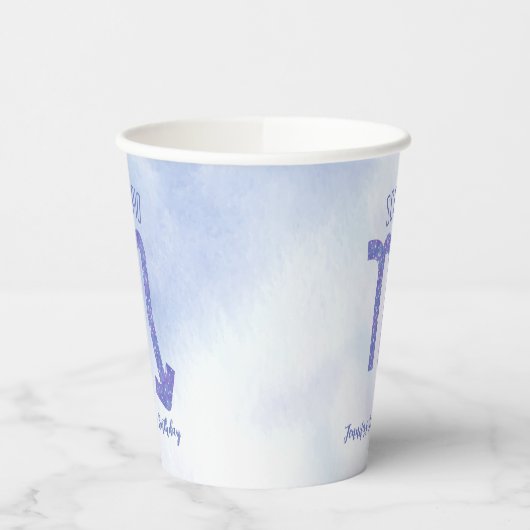 Niedliches Skorpio Astrologie Zeichen Lila Pappbecher (Links)