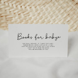 Niedliches Skript-Babyduschbuch Begleitkarte