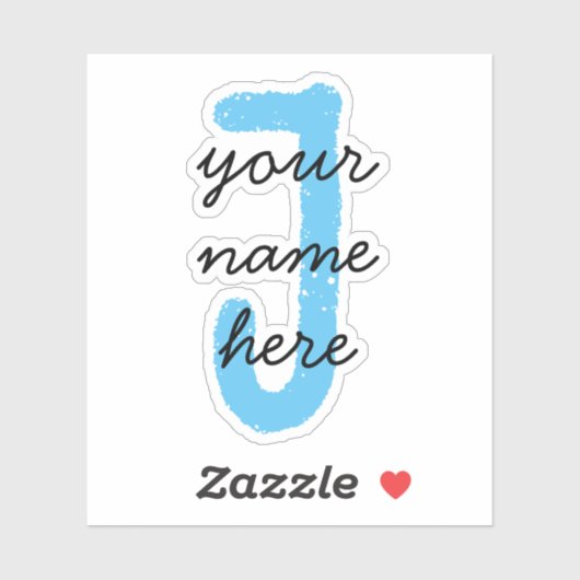 Niedliches Skript | Blue Crayons | Benutzerdefinie Aufkleber (Blatt)