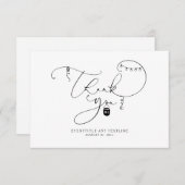 Niedliches Skript Dankeschön-Karte für jedes rusti (Vorne/Hinten)