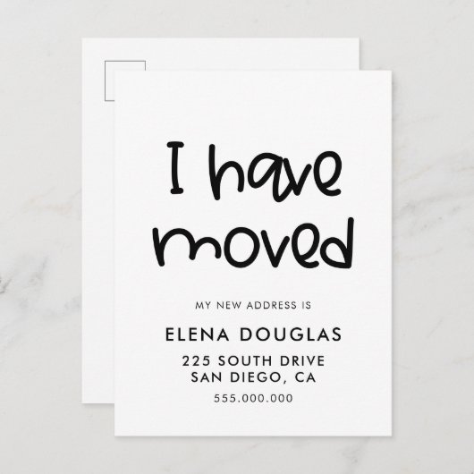 Niedliches Skript, das ich verschoben habe Postkarte (Vorne/Hinten)