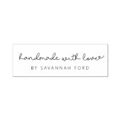 Niedliches Skript, einfach Handmade mit Liebe Permastempel (Design)