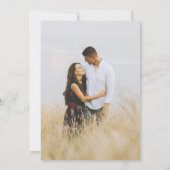 Niedliches Skript Elegantes Foto Overlay Rustikale Einladung (Rückseite)