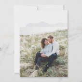 Niedliches Skript Elegantes Foto Overlay White Wed Einladung (Rückseite)