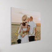 Niedliches Skript Familienbild Gold-Text-Overlay Foliendrucke (Ablage )