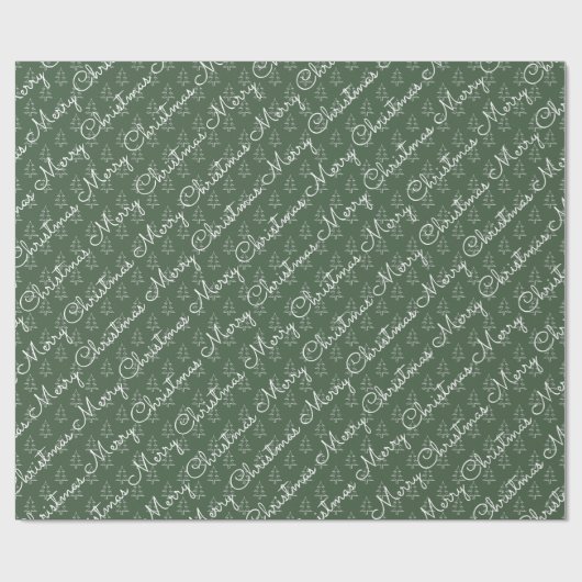 Niedliches Skript Frohe Weihnachts-Weihnachtsbaum Geschenkpapier (Flach)