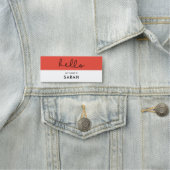 Niedliches Skript Hallo mein Name Namensschild (Beispiel)