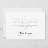 Niedliches Skript Hochzeit Foto Dankeschön Karte (Rückseite)