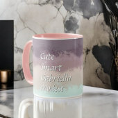 Niedliches Skript lila ombre aquamarine Typografie Tasse