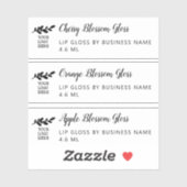 Niedliches Skript mit Logo-Clean Lip Gloss Makeup Aufkleber (Blatt)