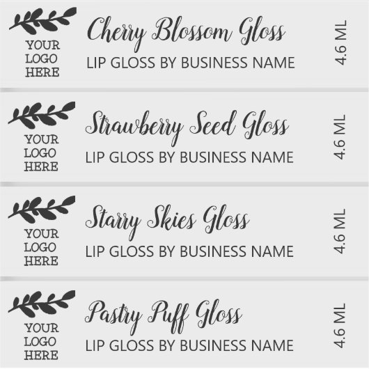 Niedliches Skript mit Logo-Clean Lip Gloss Makeup Aufkleber (Vorderseite)