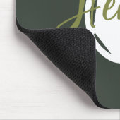 Niedliches Skript Monogram rauchen grün Trendsimpl Mousepad (Ecke)
