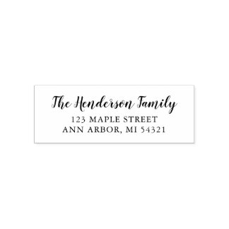 Niedliches Skript Neue Zuhause-Rücksendeadresse Permastempel