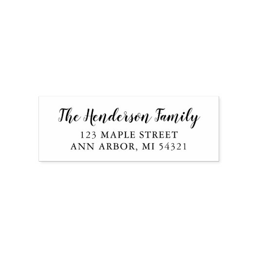 Niedliches Skript Neue Zuhause-Rücksendeadresse Permastempel (Design)