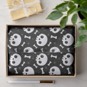 Niedliches Skull & Bones Halloween-Muster Seidenpapier (Geschenk)