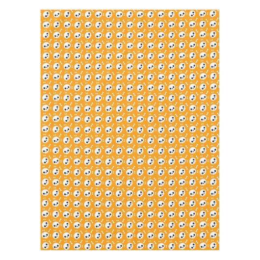 Niedliches Skull & Bones Halloween-Muster Tischdecke (Vorderseite)