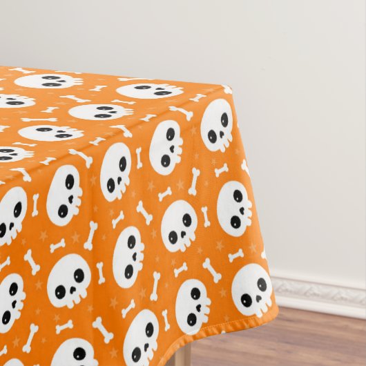 Niedliches Skull & Bones Halloween-Muster Tischdecke (Beispiel)