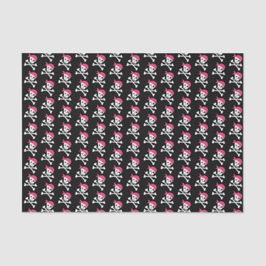 Niedliches Skull Crossbones Pattern Pirate Theme Seidenpapier (Vorderseite)
