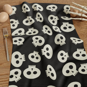Niedliches Skull Pattern Halloween Küchentuch