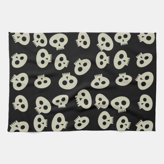 Niedliches Skull Pattern Halloween Küchentuch (Horizontal)