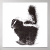 Niedliches Skunk - Zeichnend Poster (Vorne)