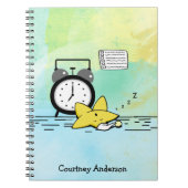 Niedliches Sleeping Star Personalisiertes Notebook Notizblock (Vorderseite)