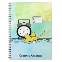 Niedliches Sleeping Star Personalisiertes Notebook
