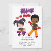 Niedliches Slime Party Geburtstag Einladung (Vorderseite)