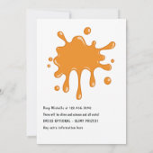 Niedliches Slime Party Geburtstag Einladung (Rückseite)