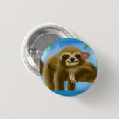 Niedliches Sloth-Abzeichen Button (Vorne & Hinten)