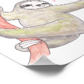 Niedliches Sloth Art Poster Fappy Fantastische Ber (Ecke)