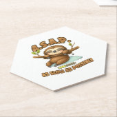 Niedliches Sloth ASAP � so langsam wie möglich kla Untersetzer (angewinkelt)