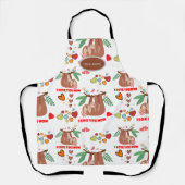 Niedliches Sloth Brown Muster I Liebe Ihr Mama Her Schürze (Vorderseite)