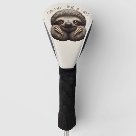 Niedliches Sloth Chillin wie ein Pro Golf Headcover (Vorderseite)