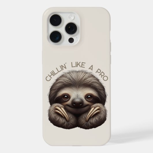 Niedliches Sloth Chillin wie ein Pro iPhone Hülle (Rückseite)