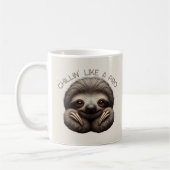 Niedliches Sloth Chillin wie ein Pro Kaffeetasse (Links)