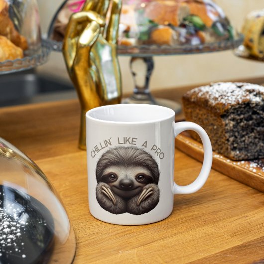 Niedliches Sloth Chillin wie ein Pro Kaffeetasse