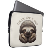 Niedliches Sloth Chillin wie ein Pro Laptopschutzhülle (Vorne Rechts)