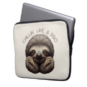 Niedliches Sloth Chillin wie ein Pro Laptopschutzhülle (Vorderseite Links)