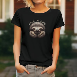 Niedliches Sloth Chillin wie ein Pro T-Shirt