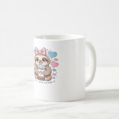 Niedliches Sloth Coffee Lover Shirt - Von Co gespe Kaffeetasse (VorderseiteRechts)