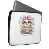 Niedliches Sloth Coffee Lover Shirt - Von Co gespe Laptopschutzhülle (Vorne Rechts)