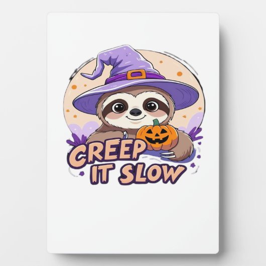 Niedliches Sloth Halloween Shirt � Funny Creep It  Fotoplatte (Vorderseite)