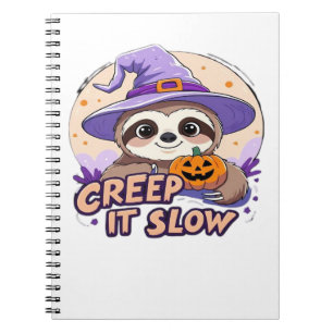 Niedliches Sloth Halloween Shirt � Funny Creep It  Notizblock