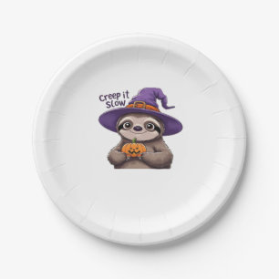 Niedliches Sloth HexenHalloween-Shirt - Creep It S Pappteller