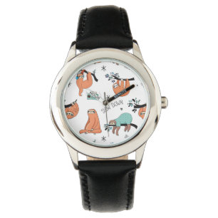 Niedliches Sloth-Muster Armbanduhr