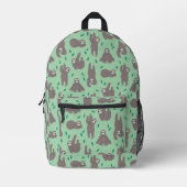 Niedliches Sloth-Muster Bedruckter Rucksack (Vorderseite)