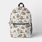 Niedliches Sloth-Muster Bedruckter Rucksack (Vorderseite)